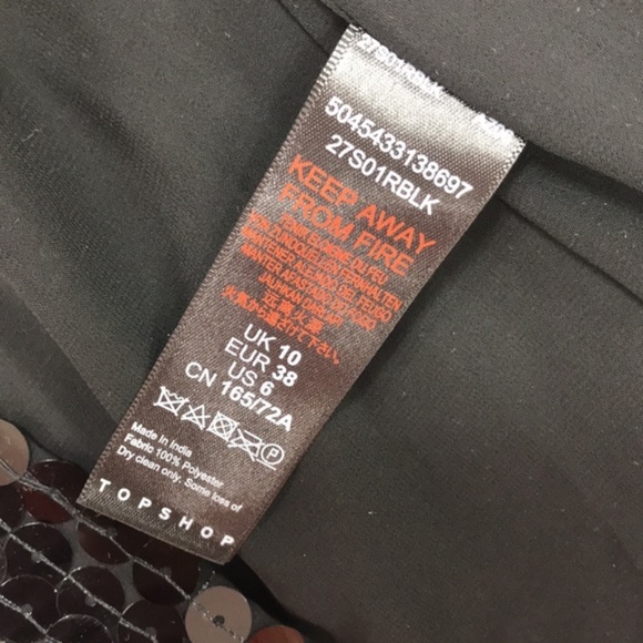 TOPSHOP Sequin Diamante Stripe Skirt - Picture 8 of 8